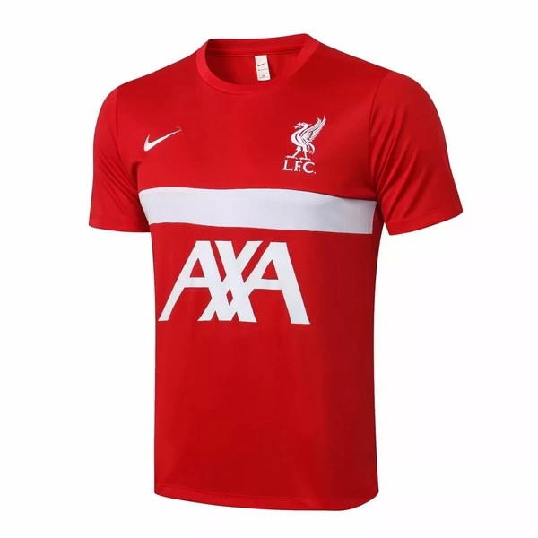 Trainingsshirt Liverpool 2021-22 Rote Weiß Fussballtrikots Günstig